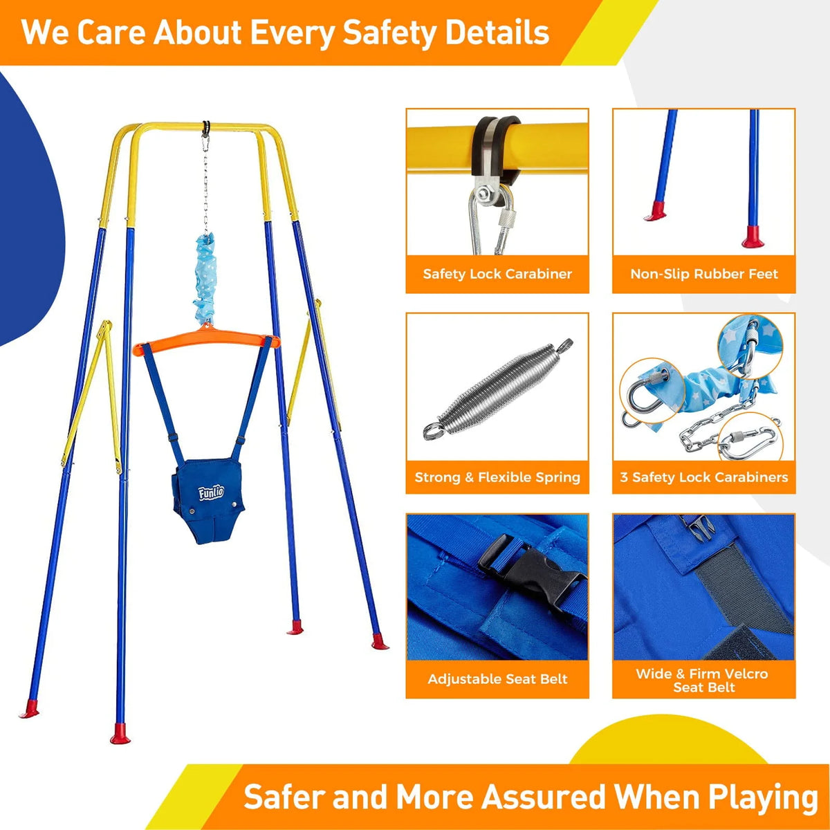 3 in 1 Toddler Swing Set with 4 Sandbags M654