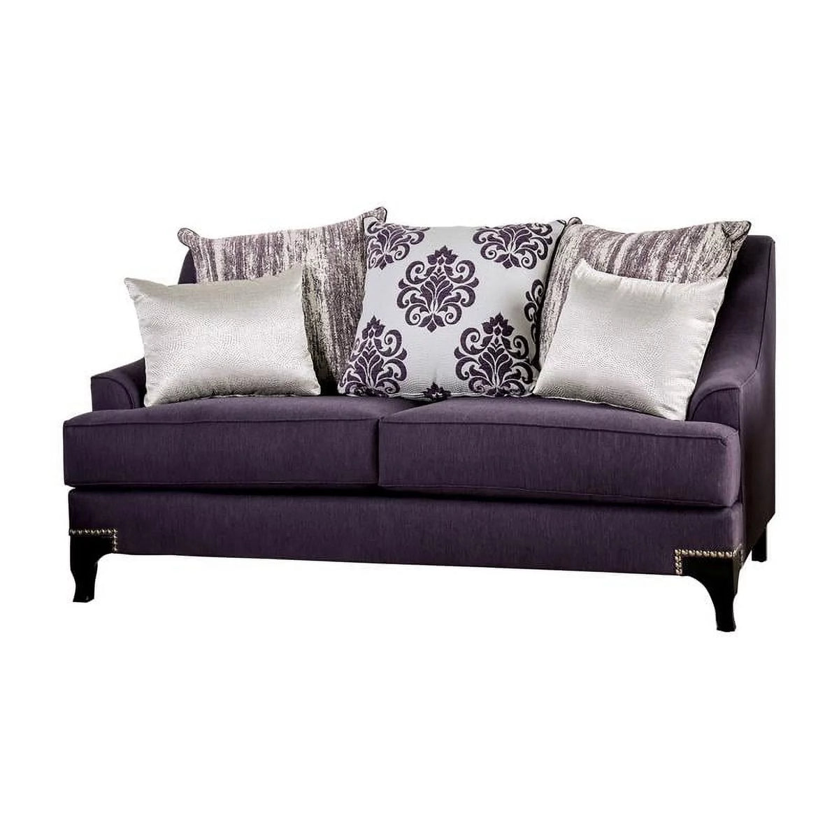 Purple Chenille Loveseat L263254