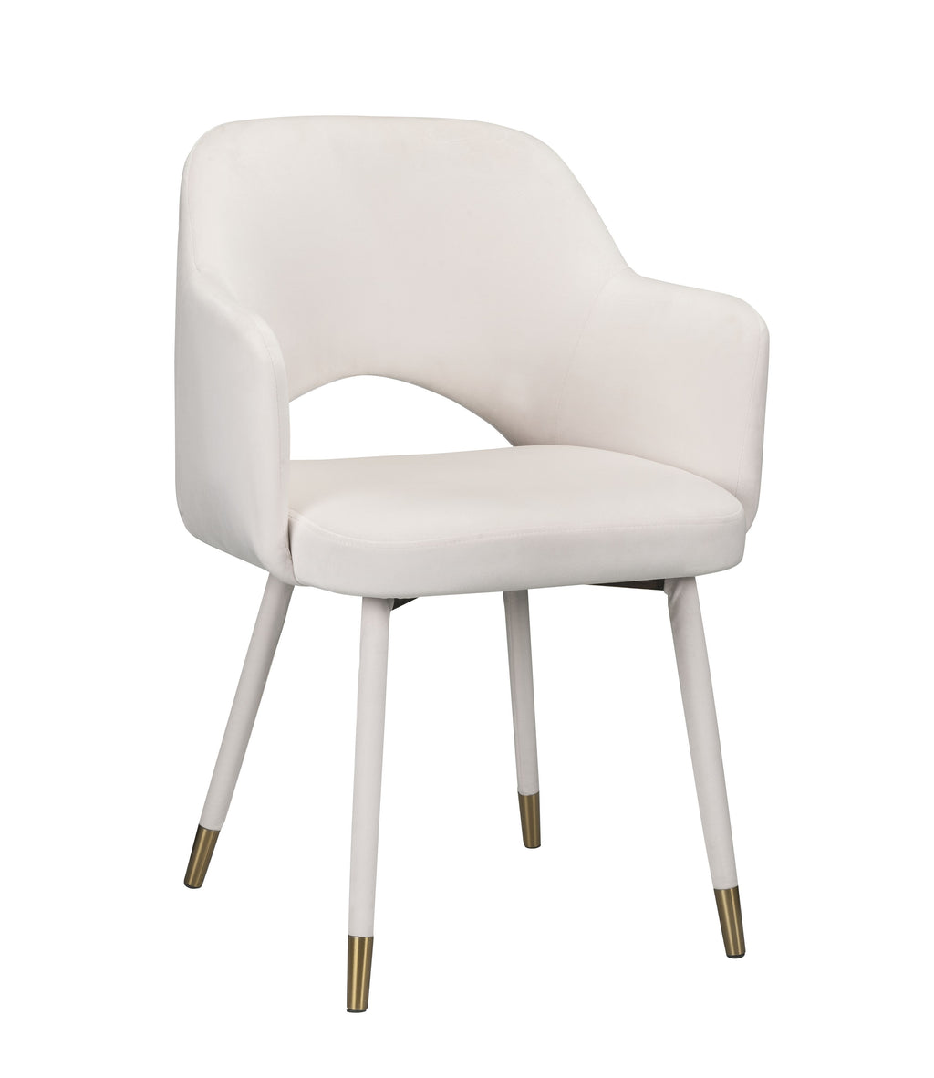 Cream Velvet Accent Chair R254