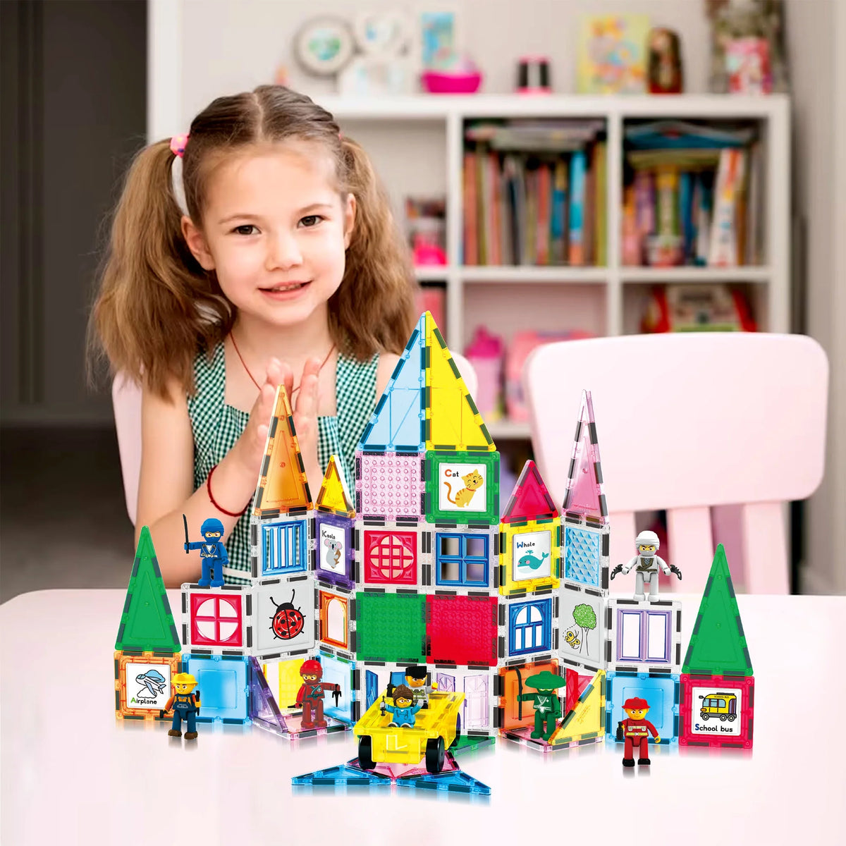 100 Pieces Magnet Tile Building Block Set C660086