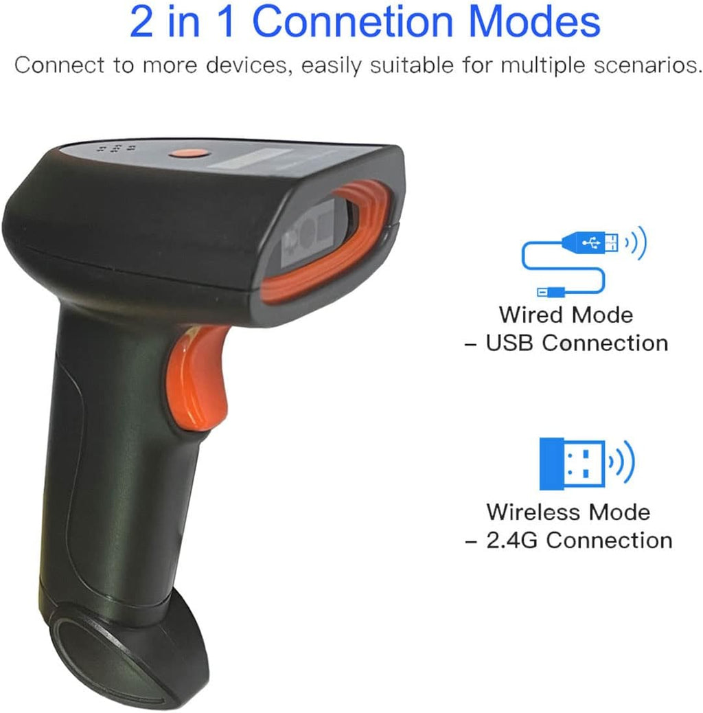 Wireless 1D 2D QR Code Scanner, Pack of 2 I7768