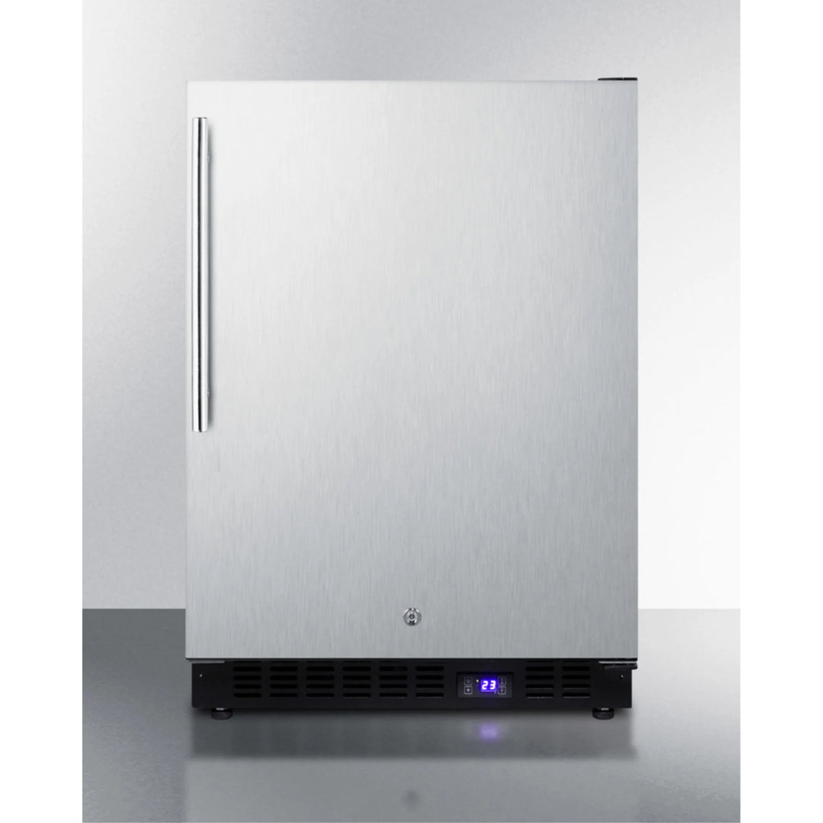 Black Stainless Steel Door All-Freezer with Digital Thermostat I595