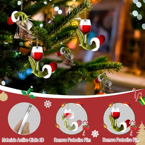 Reindeer Christmas Ornaments 3D Resin Family of 4 O463348