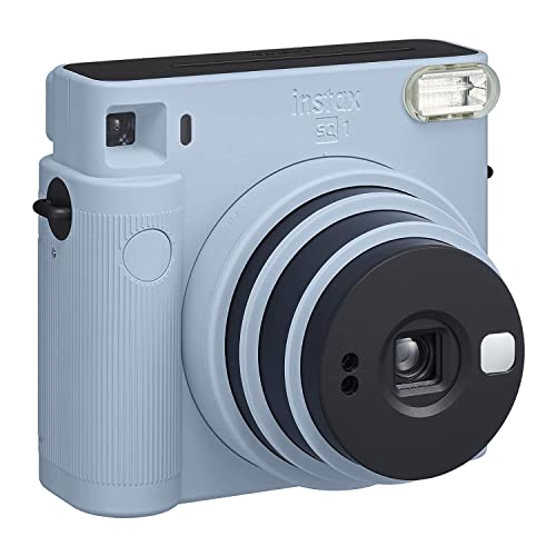Glacier Blue Instant Camera Bundle with Square Film Twin Pack and Camera Case W4855