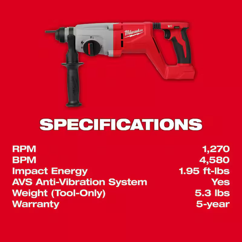 18-Volt Brushless Cordless SDS-Plus Rotary Hammer with Starter Kit K675047
