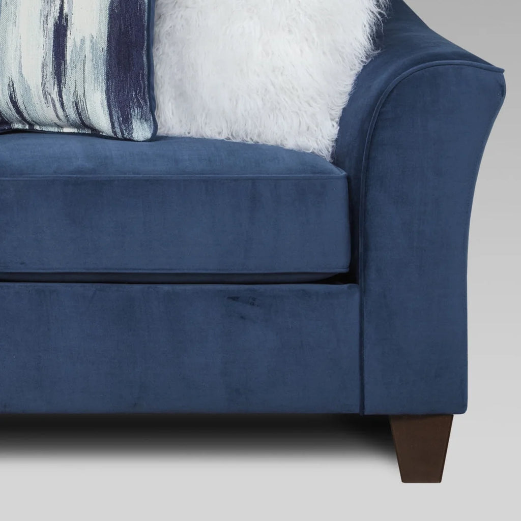Navy Blue Fabric 3-Piece Sofa Set E439276