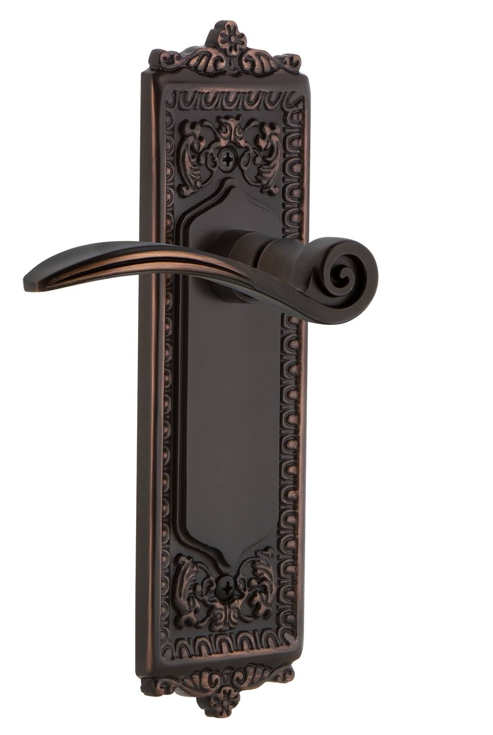 Swan Passage Door Lever Set with Egg and Dar Timeless Bronze K639