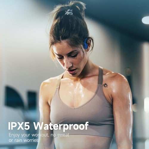 Bone Conduction Headphones Bluetooth 5.4 Open Ear Wireless with Mic IPX5 Waterproof M244
