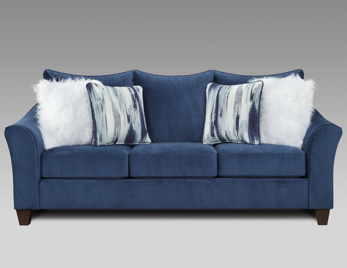 Navy Blue Fabric 3-Piece Sofa Set E439276