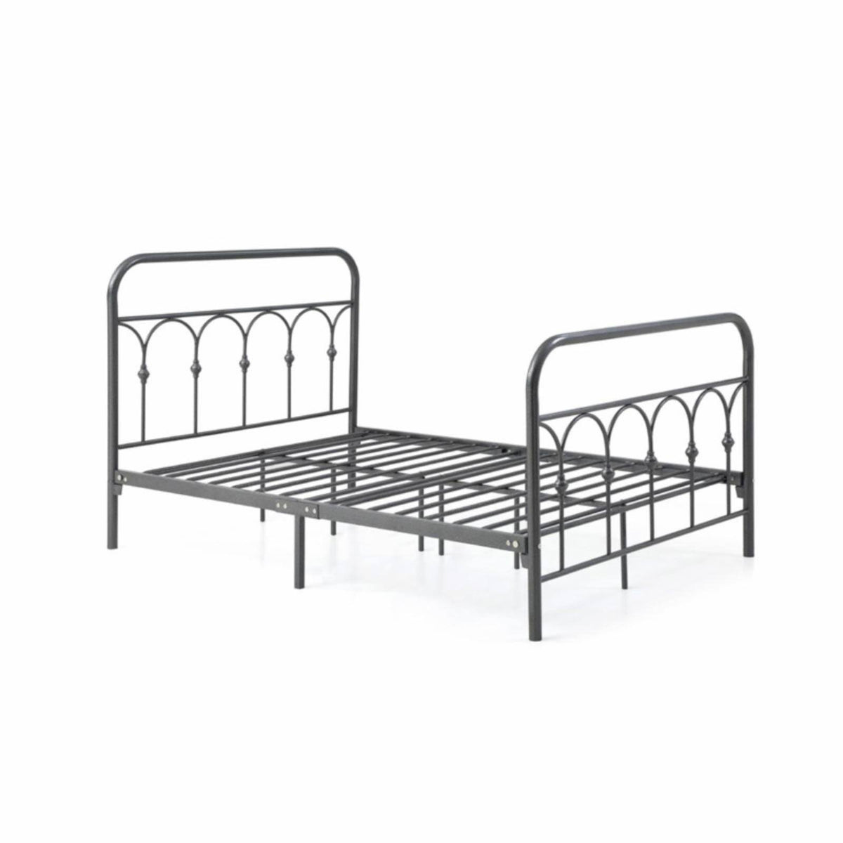 Charcoal Twin Metal Bed W162