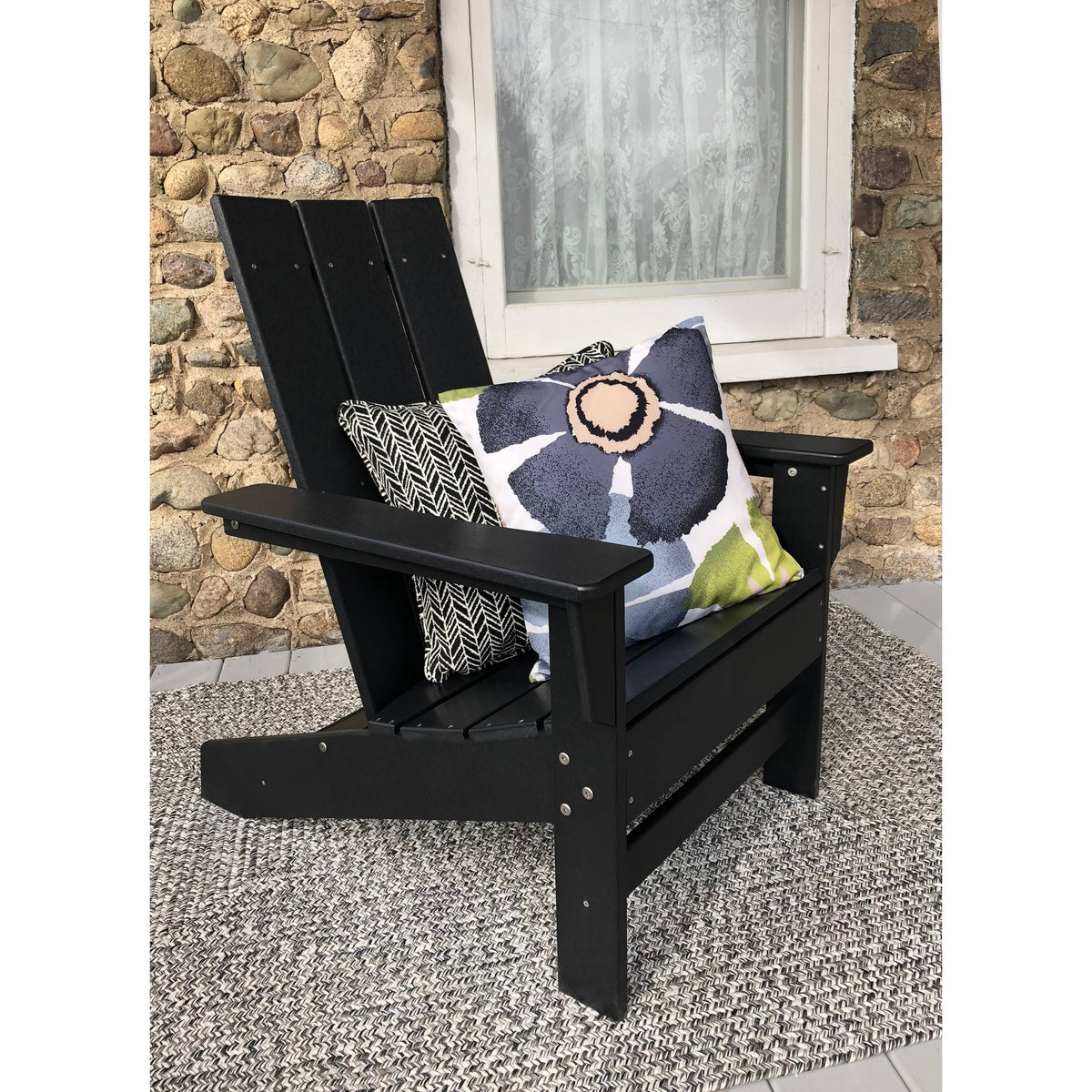 White Recycled Plastic Adirondack Chair K4994