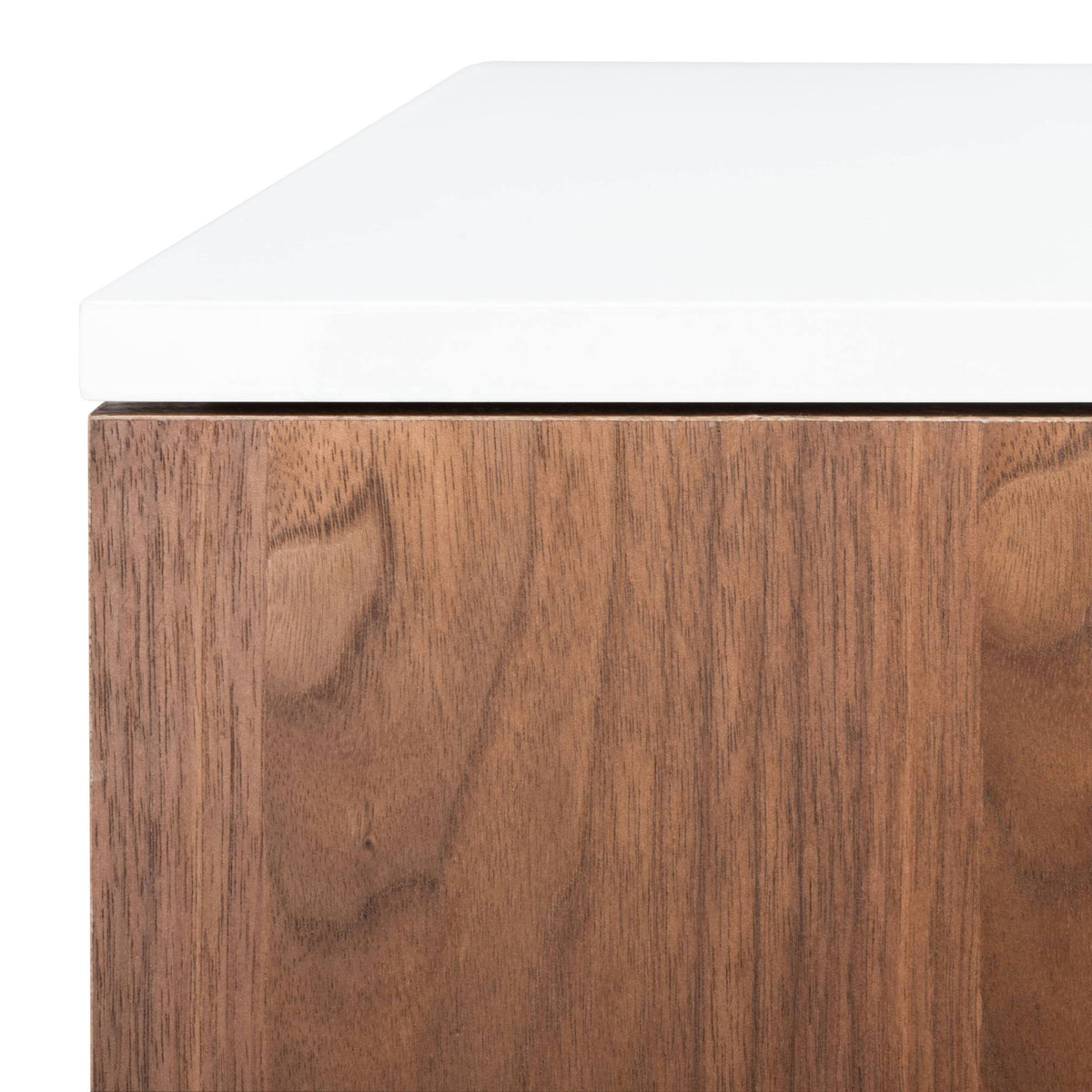 Walnut White Black Wood Chest H462796