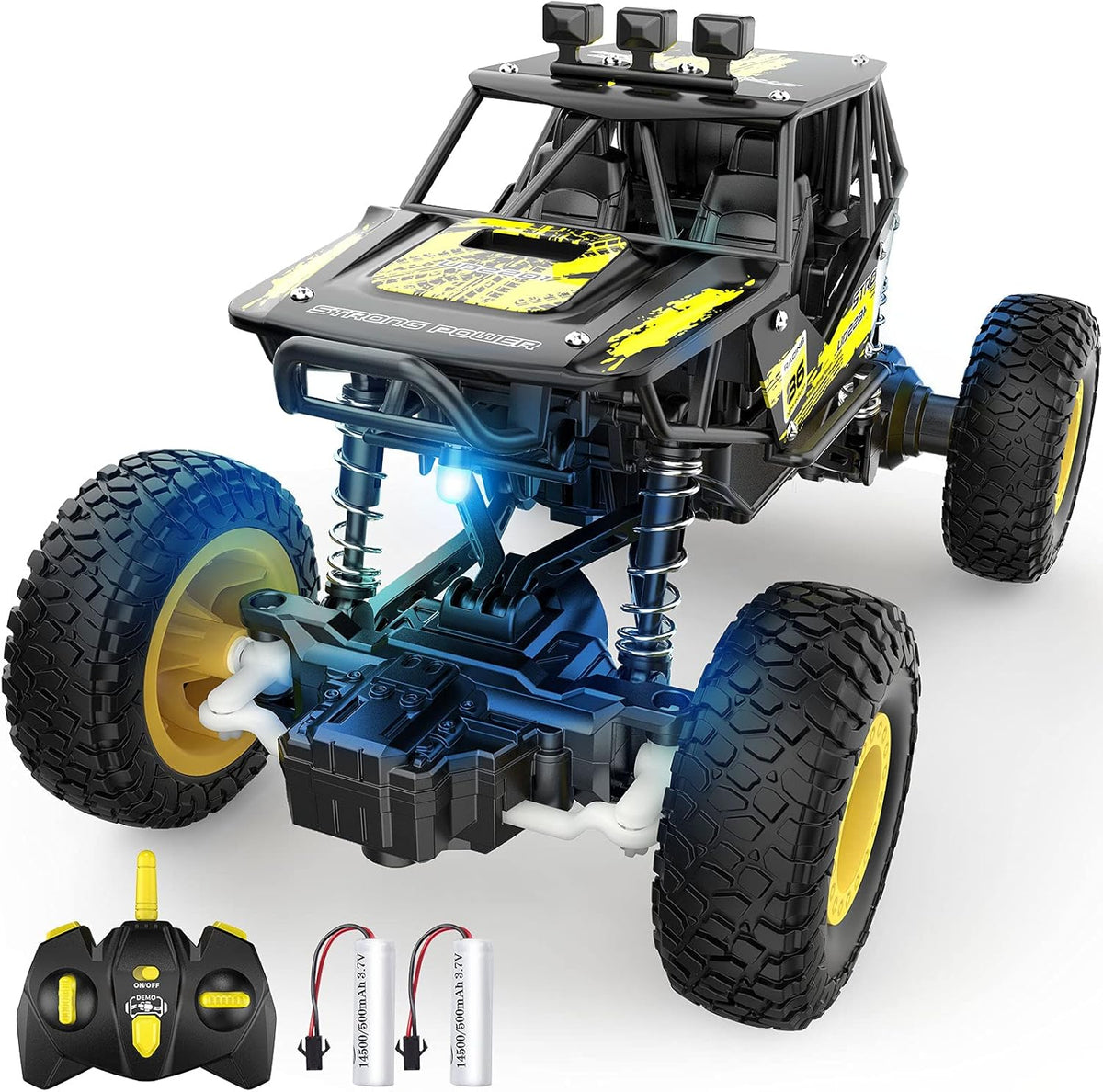 Metal 1:20 Scale 2WD Monster Truck RC Car with 2 Rechargeable Batteries L523