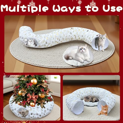 Christmas Snowflake Print Cat Tunnel R82915