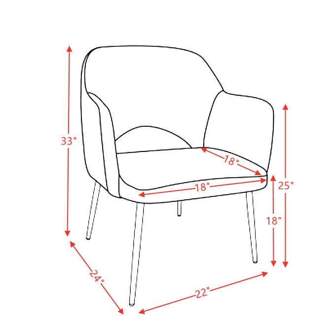 Cream Velvet Accent Chair R254