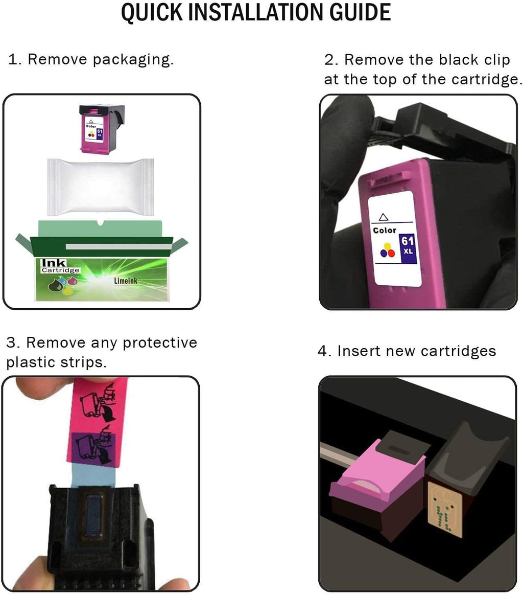 4 Remanufactured Ink Cartridge High Yield (2 Black, 2 Color) T17986