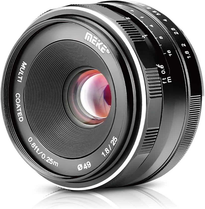 25mm F1.8 Wide Angle Manual Focus Lens for Fujifilm X Mount Mirrorless Cameras R722137