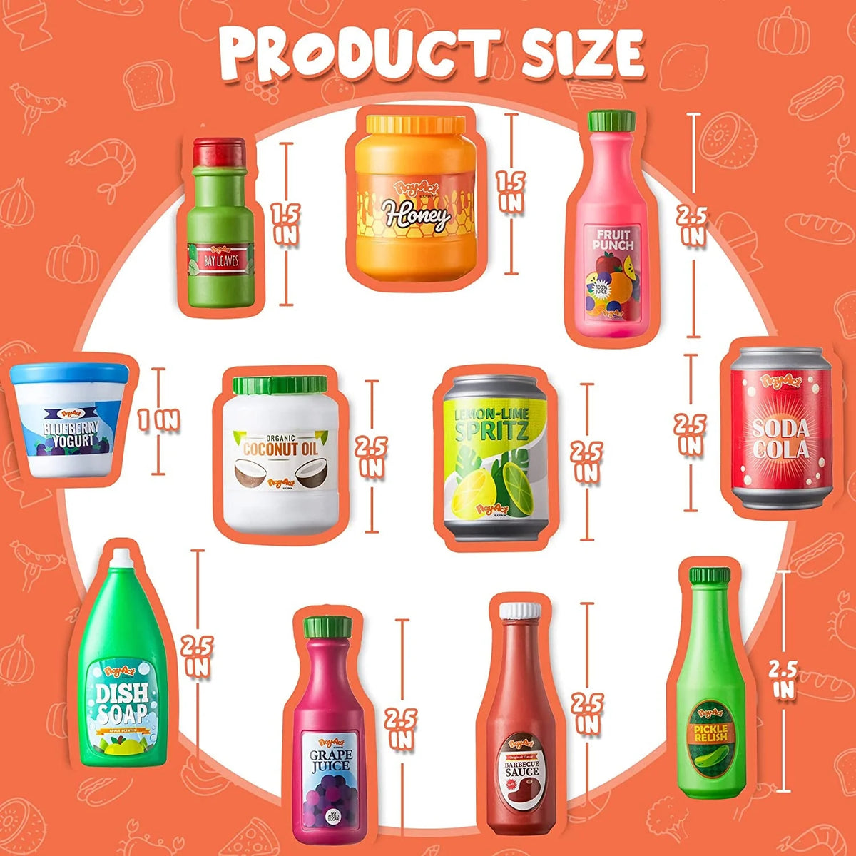 30Pcs Play Food Grocery Cans V2862