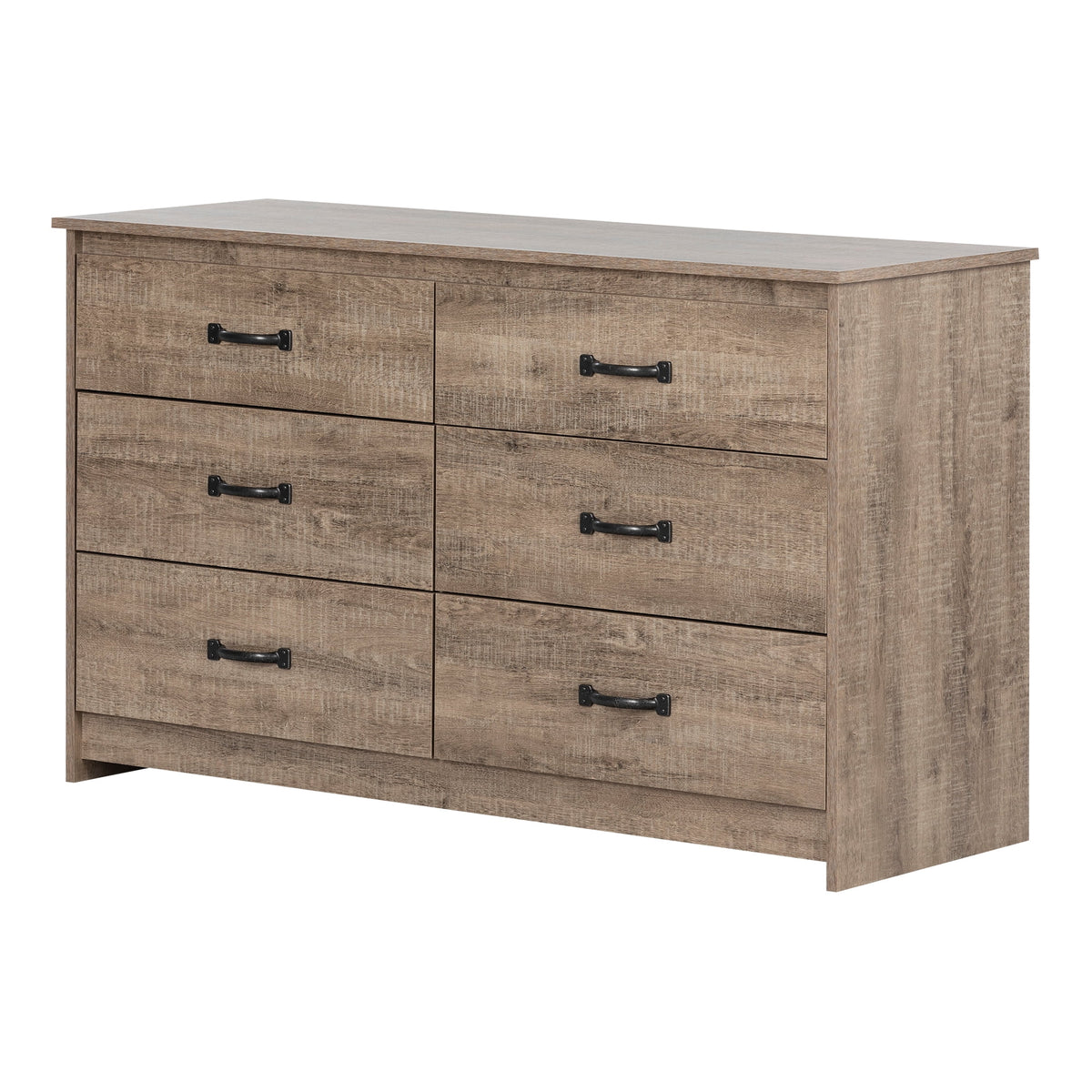 6 Drawer Weathered Oak Dresser N590127