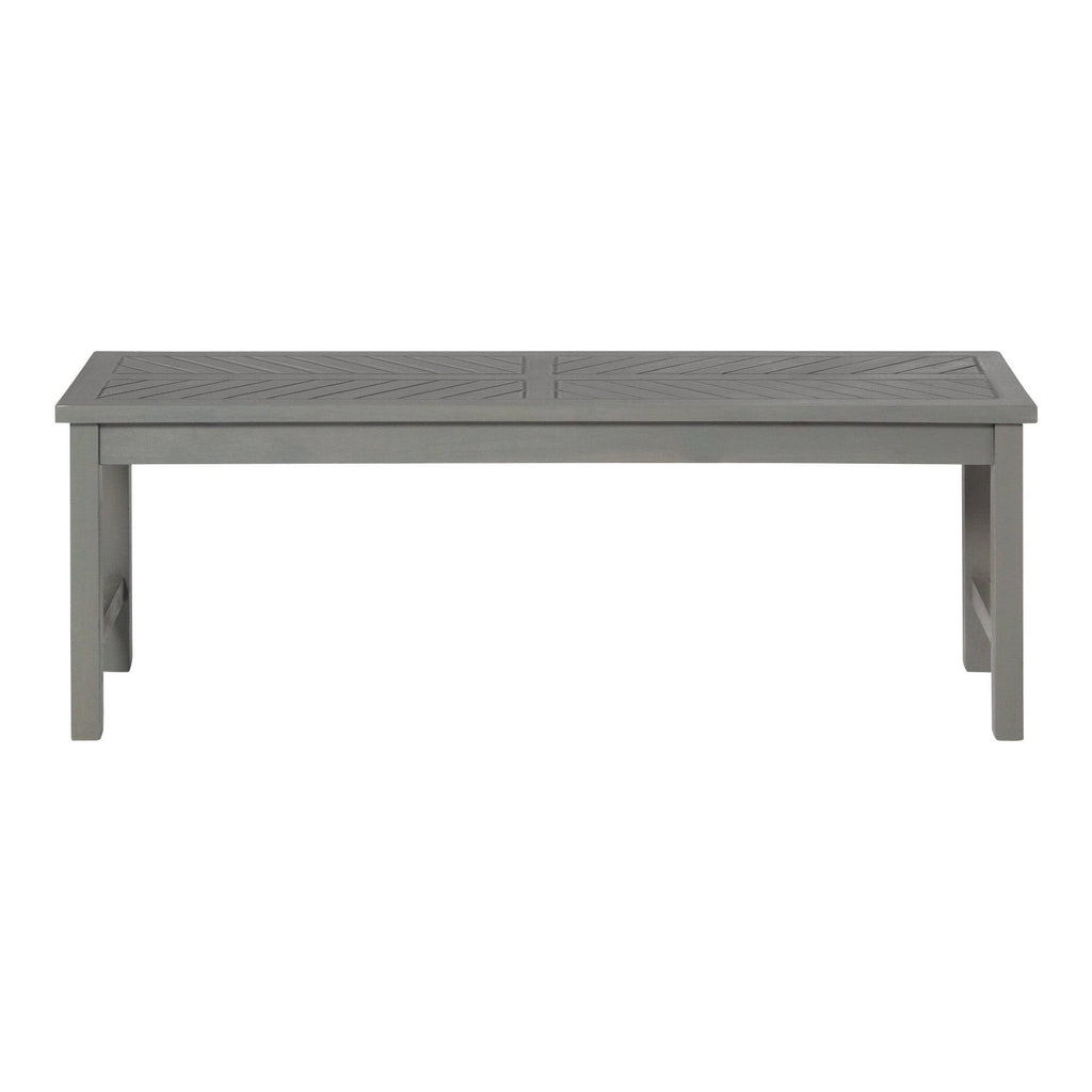 Dark Brown Chevron Patio Bench D33316