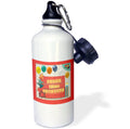 Orange Green Straw Water Bottle, 21-ounce B749146