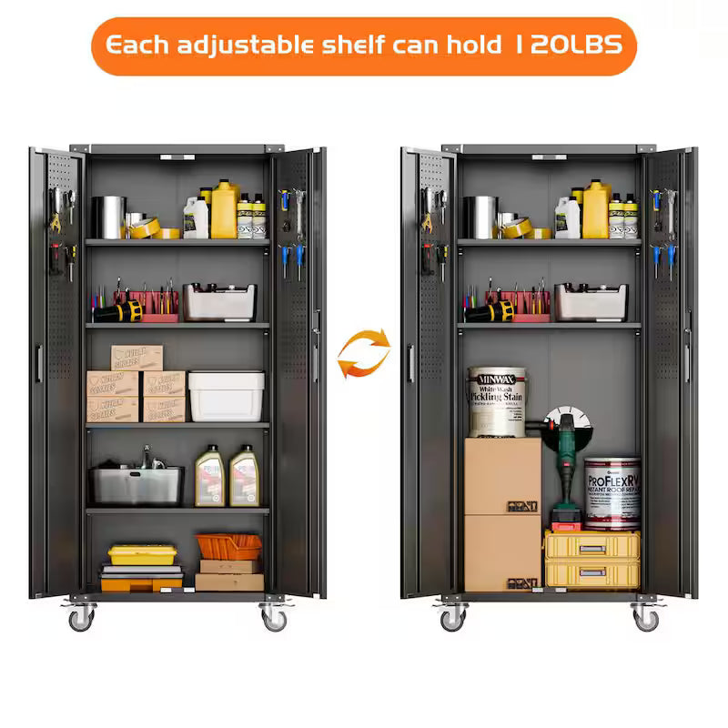 Black Metal Storage Cabinet with Combination Locks P348