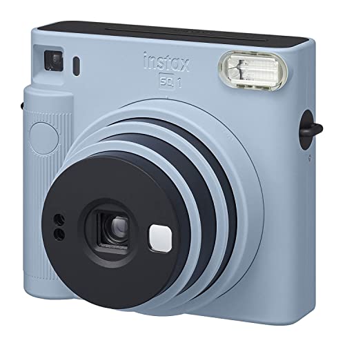 Glacier Blue Instant Camera Bundle with Square Film Twin Pack and Camera Case W4855