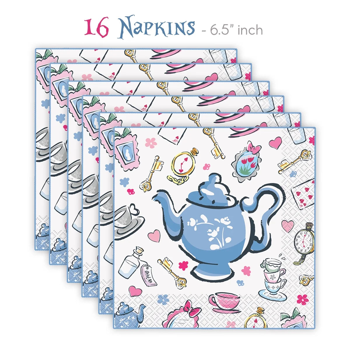 Large Paper Plates, Dessert Plates, Napkins & Table cover Birthday Tableware Set E192827