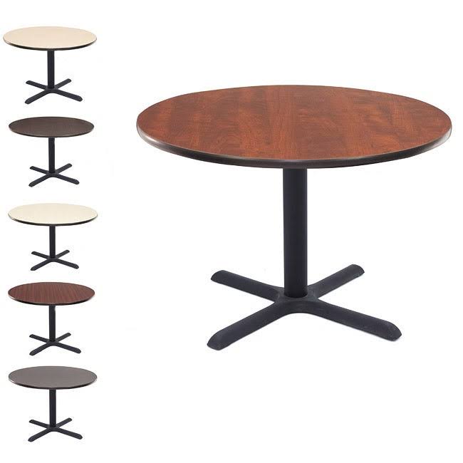 Mocha Walnut Round 42 in. Breakroom Table T15707