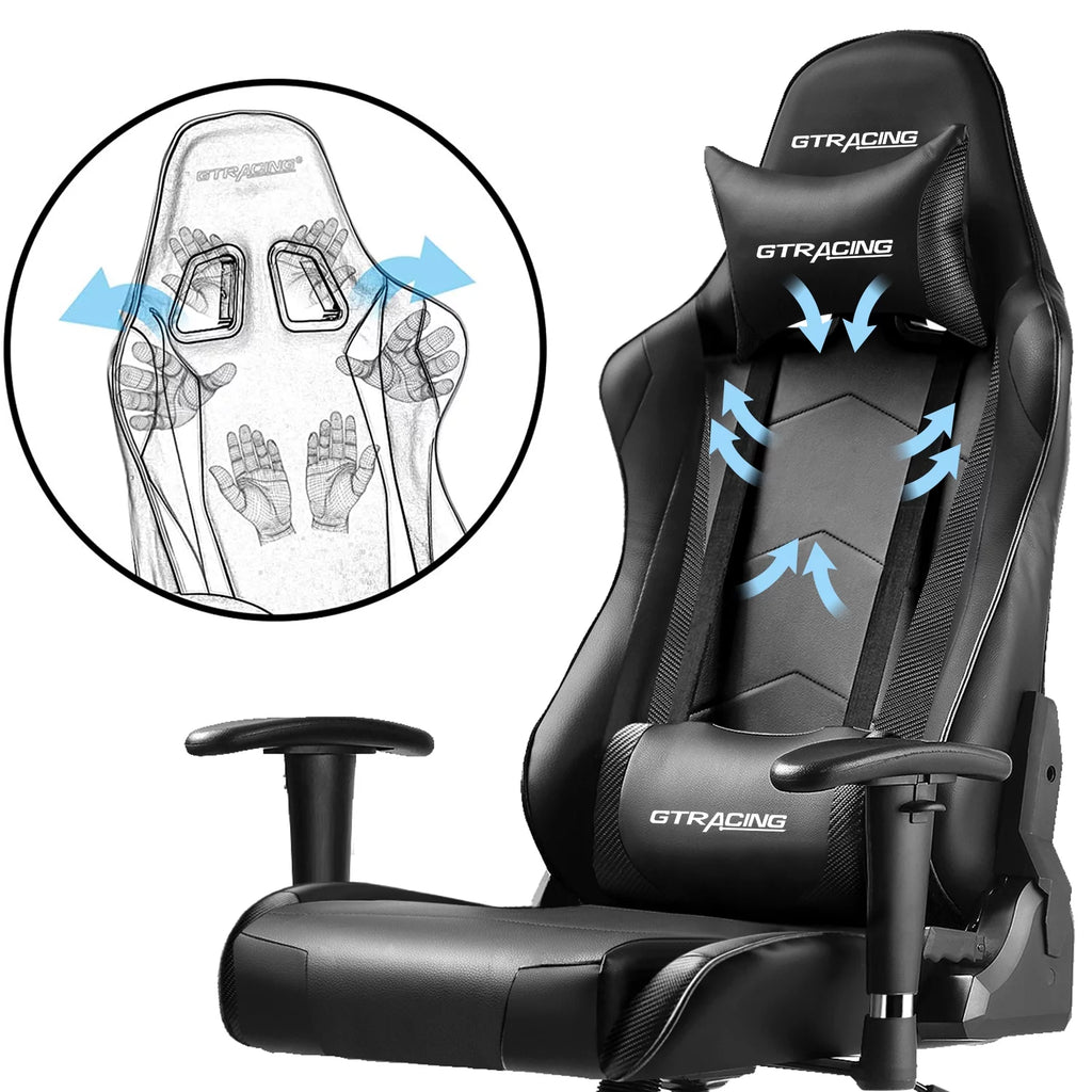 Black Ergonomic High Back Reclining Gaming Chair B8440
