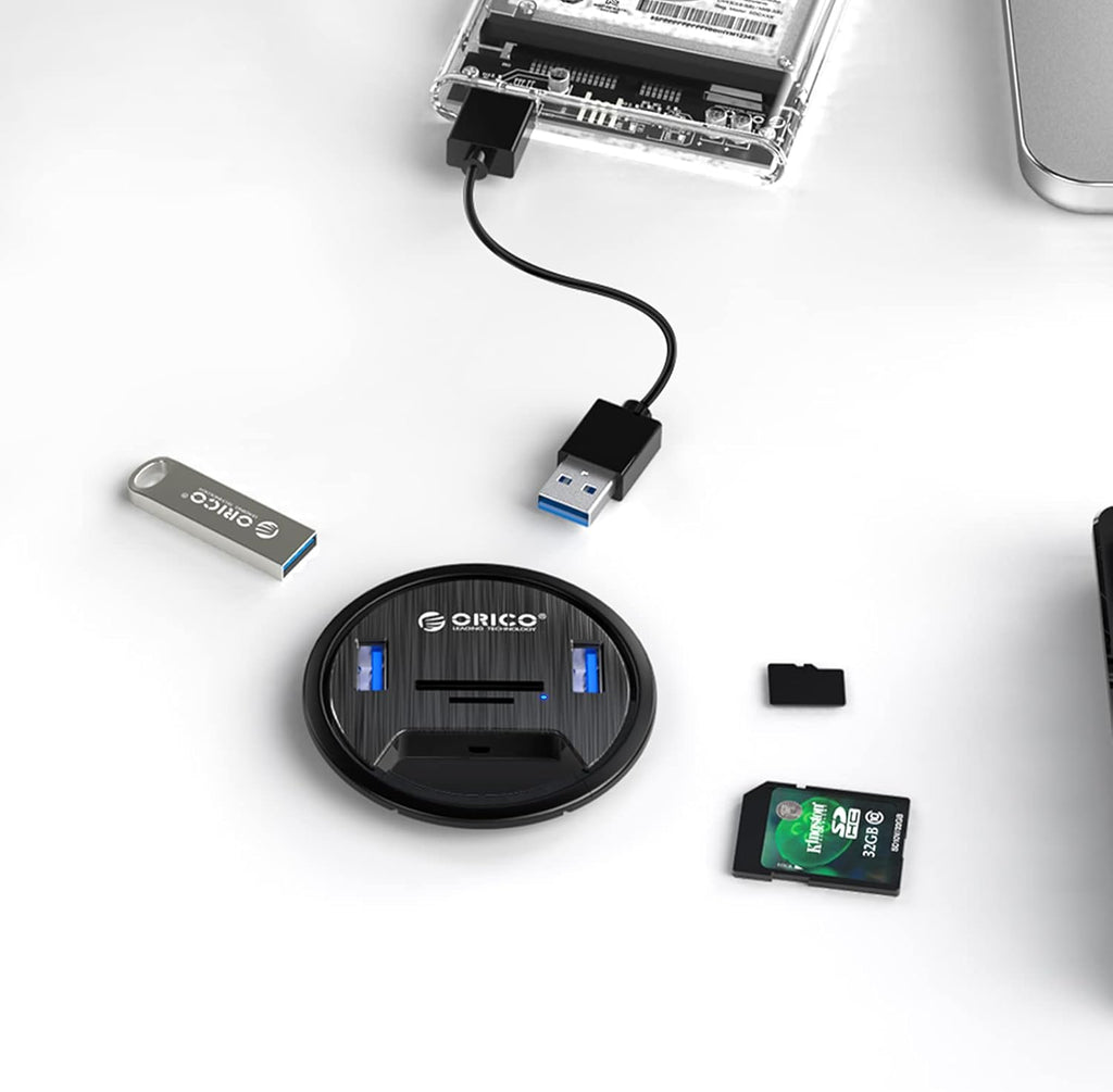 USB 3.0 Hub with SD/TF Card Reader J296