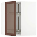 Corner Wall Cabinet with Carousel and Glass Door Z958111