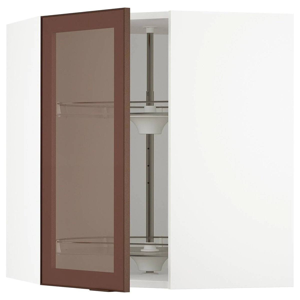 Corner Wall Cabinet with Carousel and Glass Door Z958111