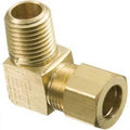 12mm Tube x 3/8 Male BSPT Brass 90 Compression Elbow T8710
