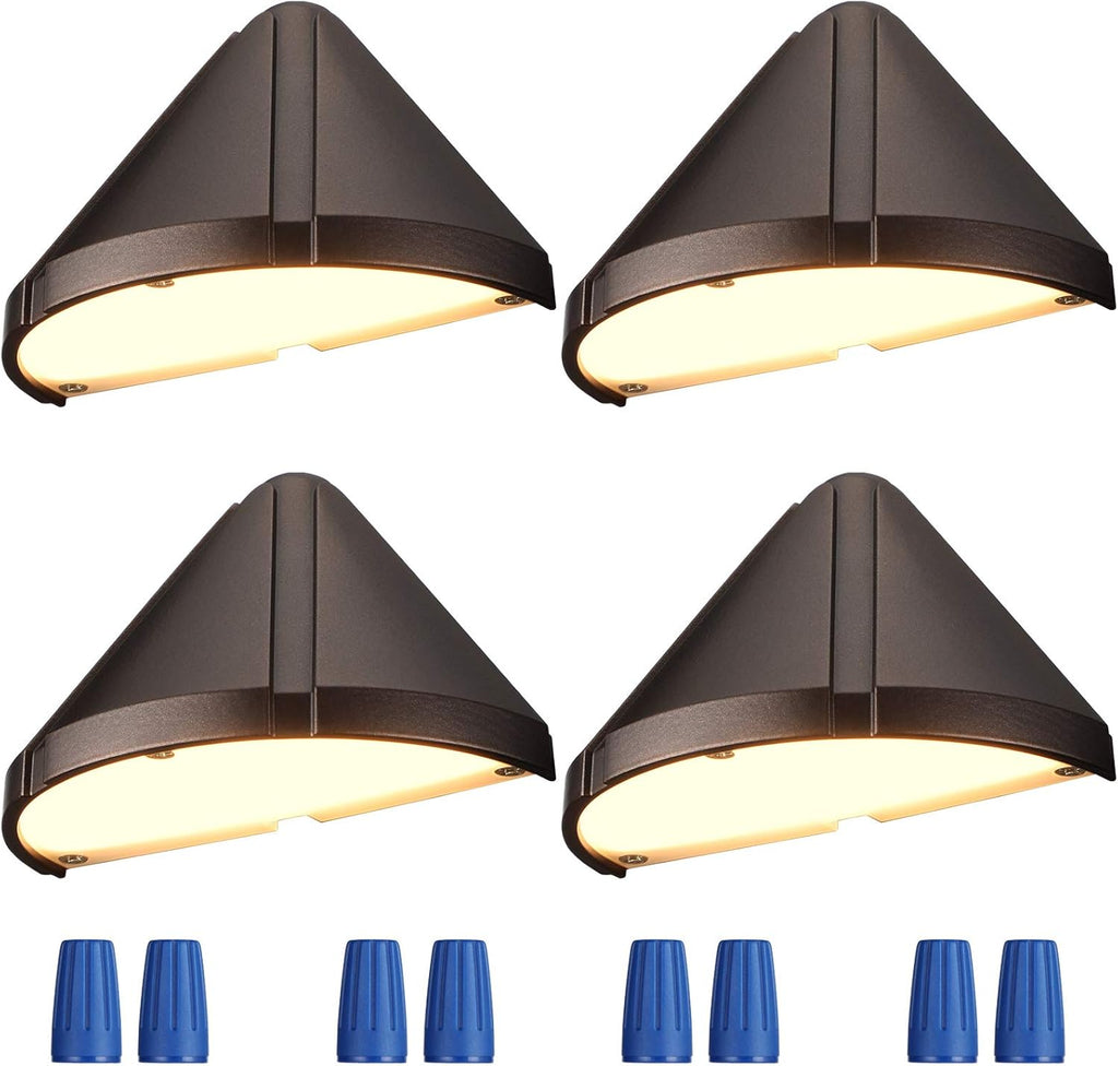 Pack of 4 LED Low Voltage Deck Lights, 4000K Cool White, Aluminum Housing H753