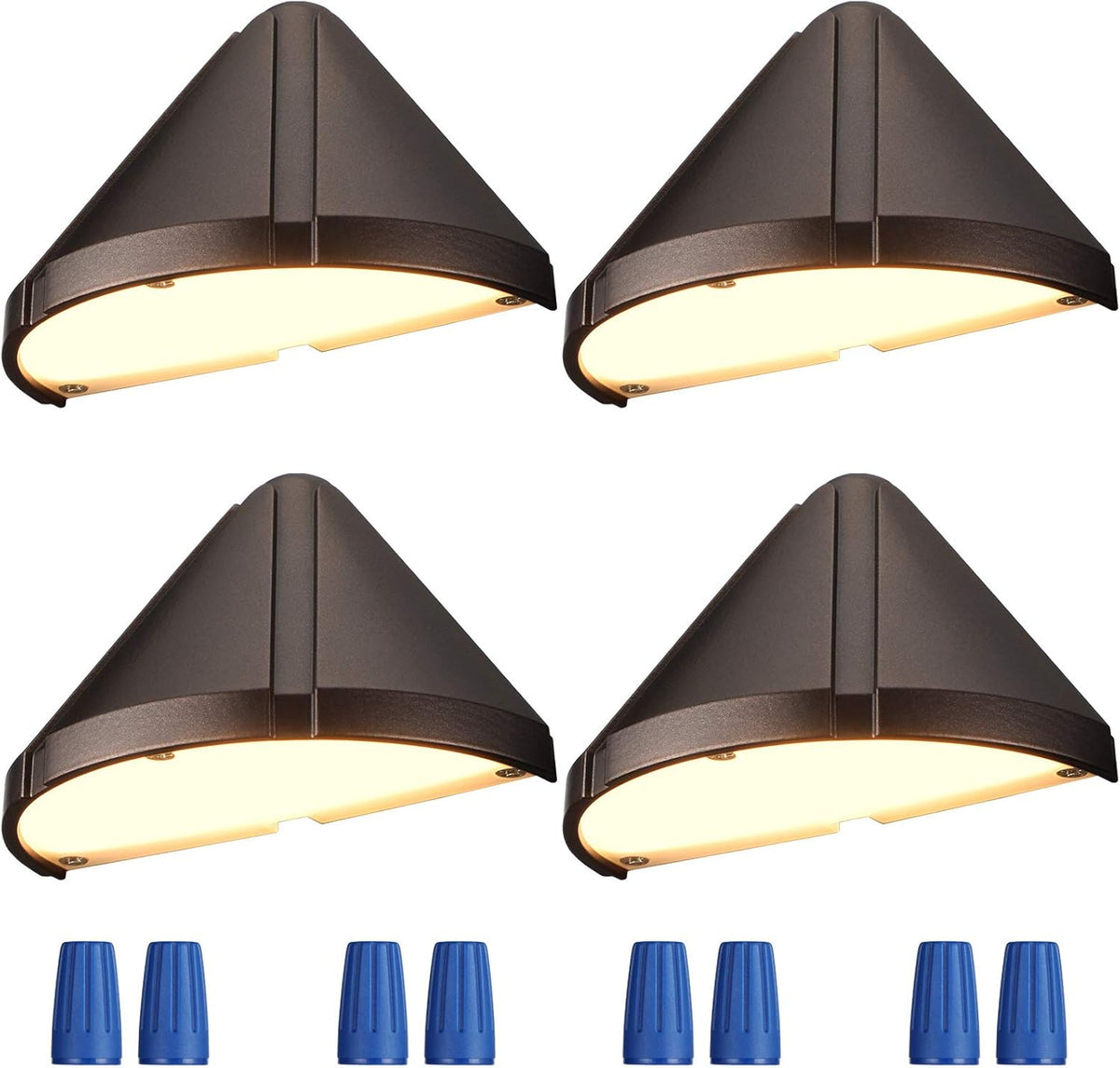 Pack of 4 LED Low Voltage Deck Lights, 4000K Cool White, Aluminum Housing H753