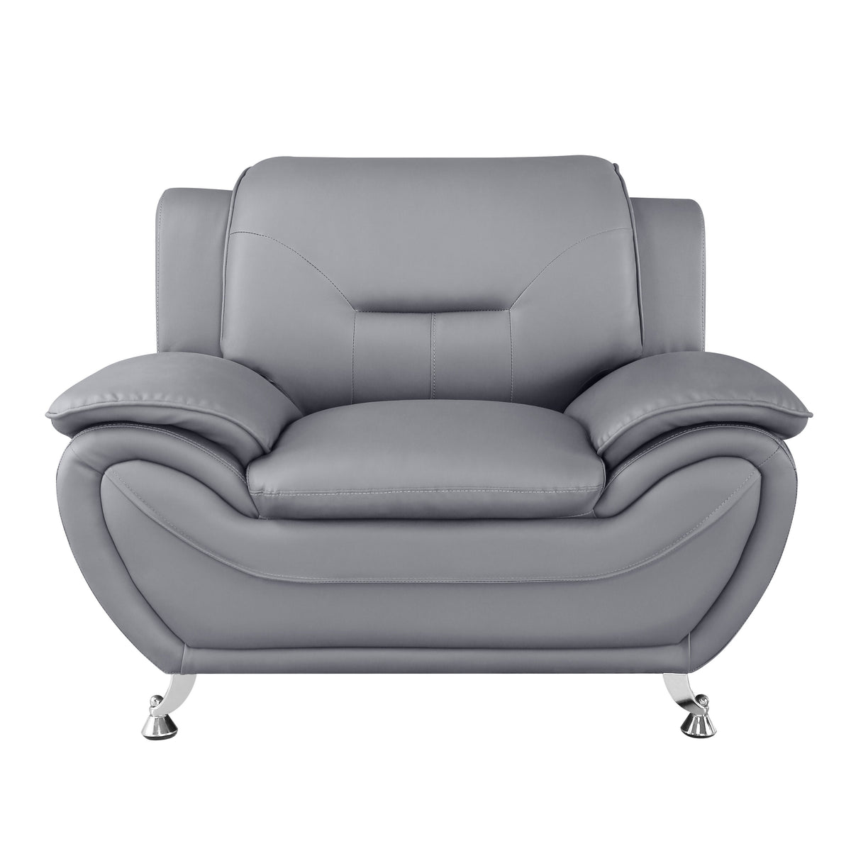 Faux Leather Club Chair Cream White D614427