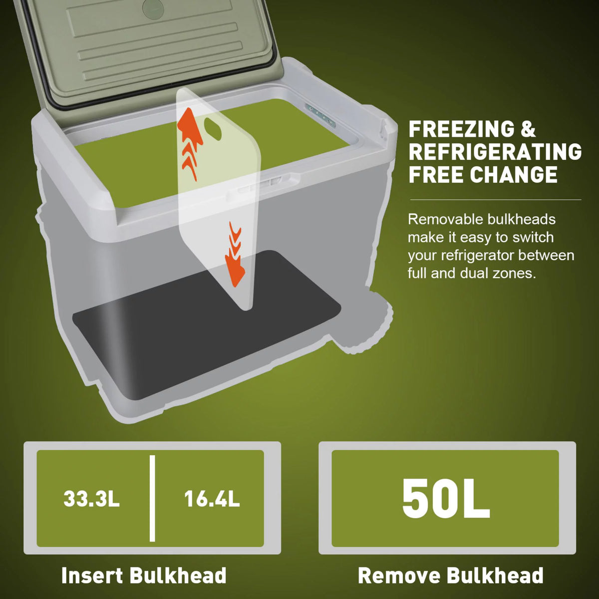 12 Volt 45.4 Quart Portable Freezer Electric Cooler T8449