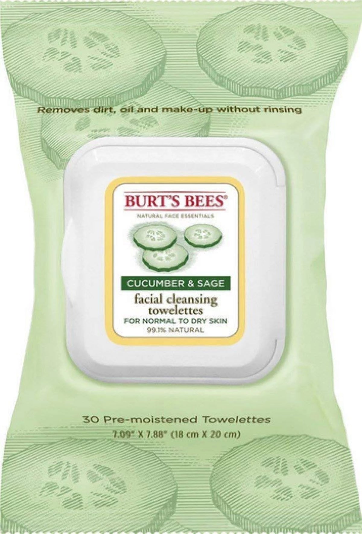Cucumber and Sage Facial Cleansing Towel 30 Ct 2-Pack Z737077