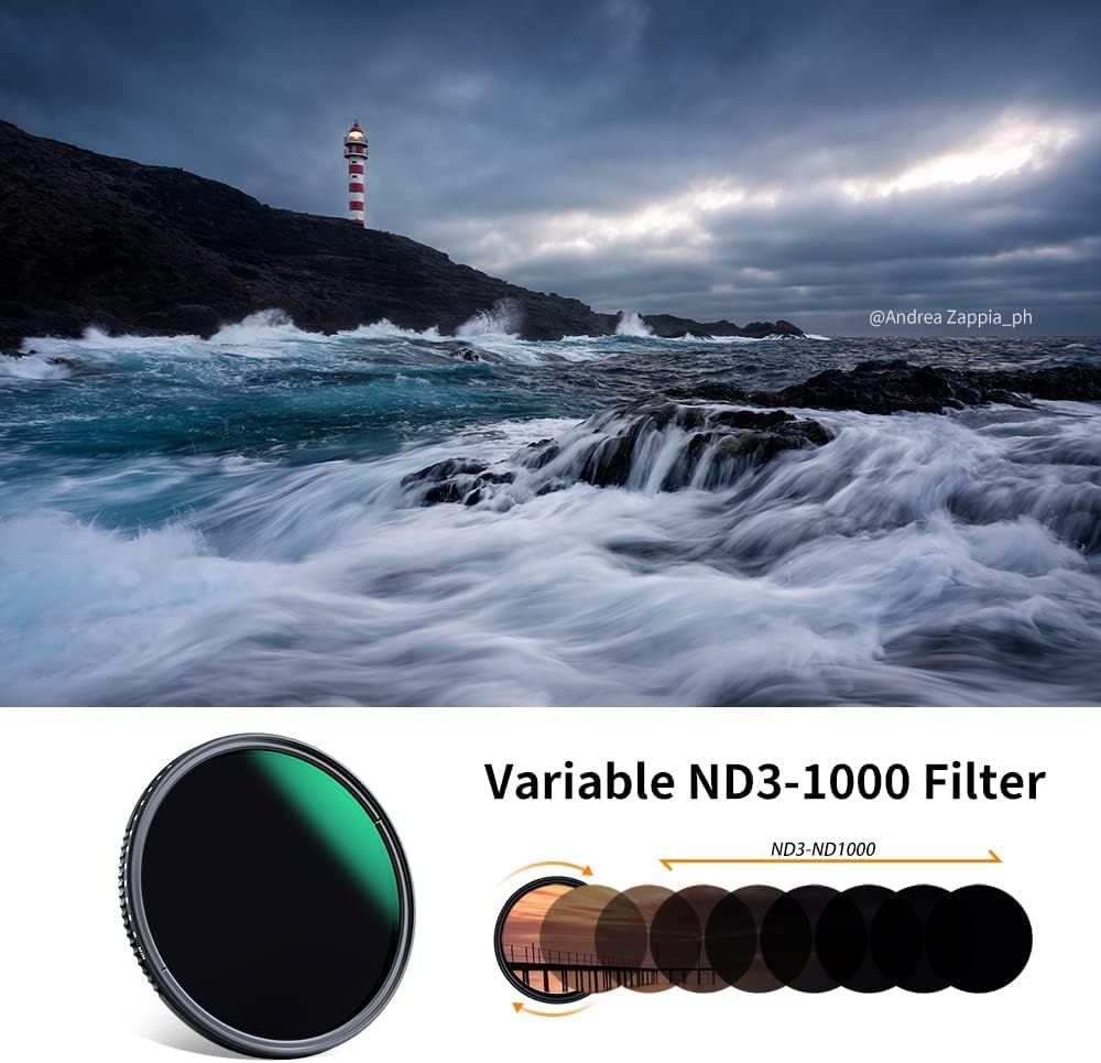 72mm Variable ND Filter ND3-ND1000 Multi-Layer Coatings Optical Glass Pack of 2 C33113