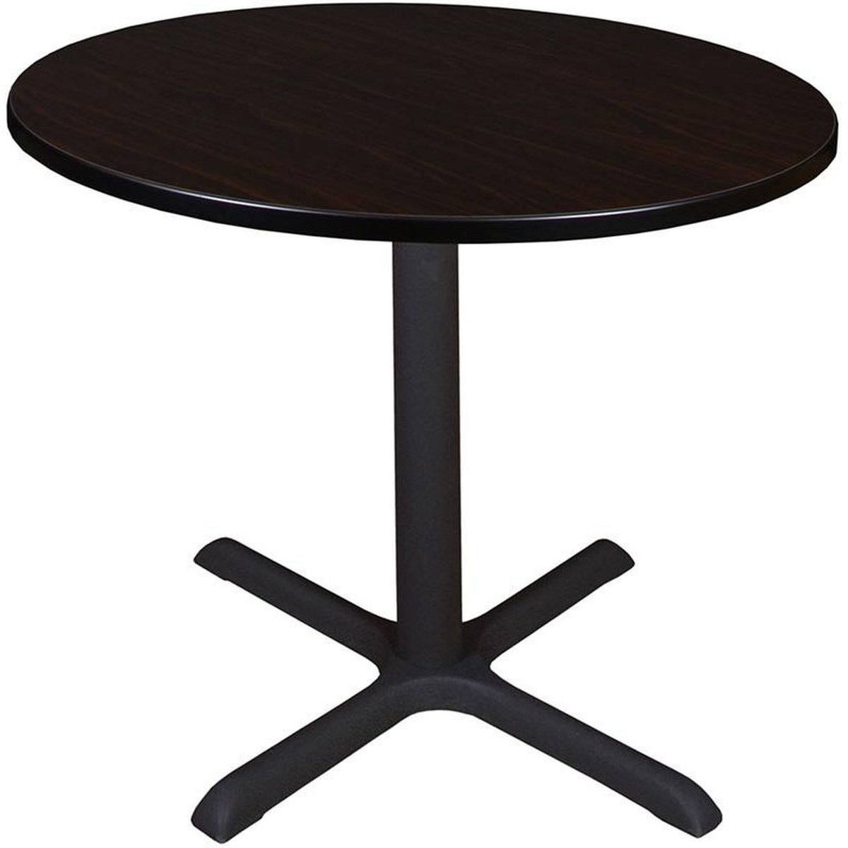 Mocha Walnut Round 42 in. Breakroom Table T15707