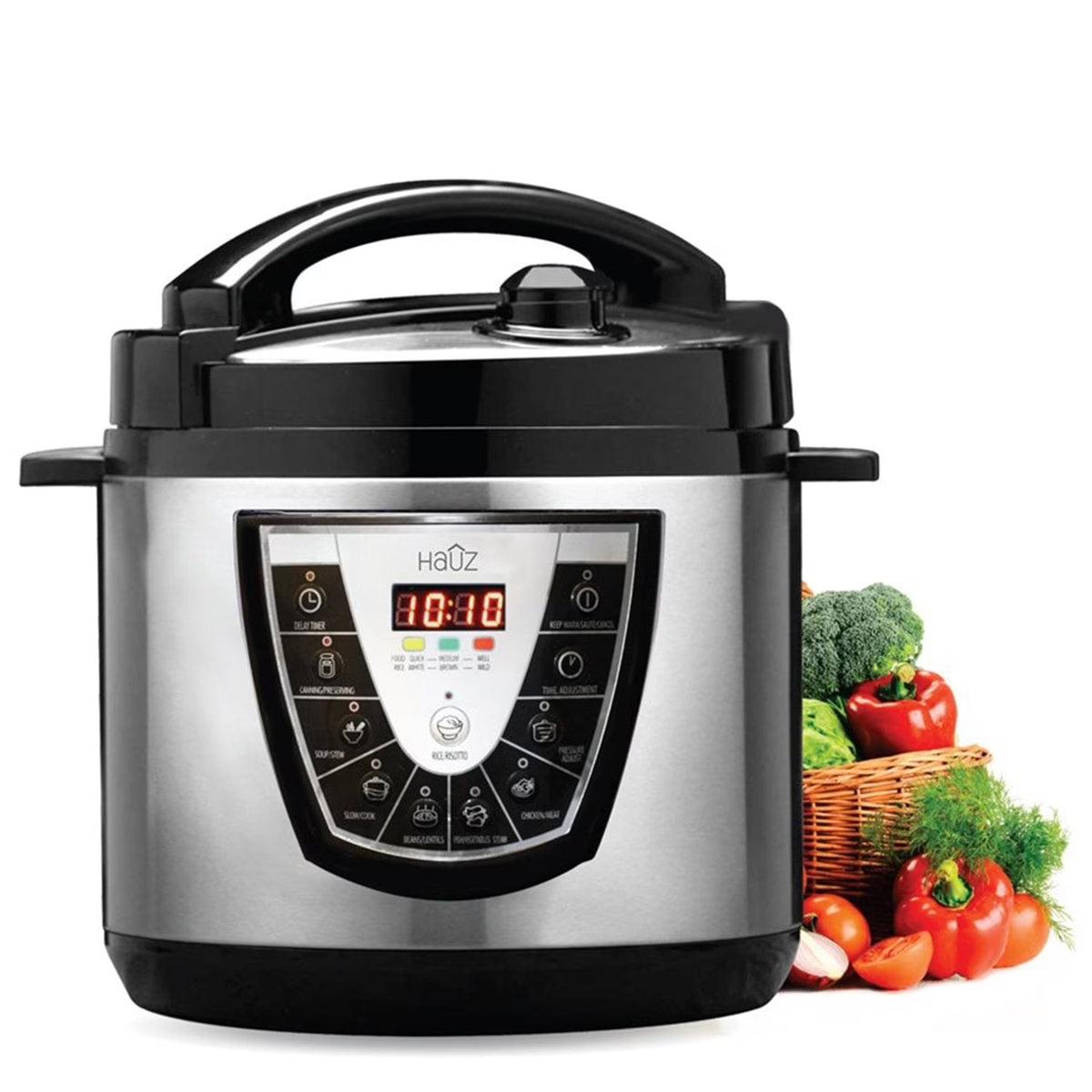 Stainless Steel Electronic Pressure Cooker, 5.7 Liter I100