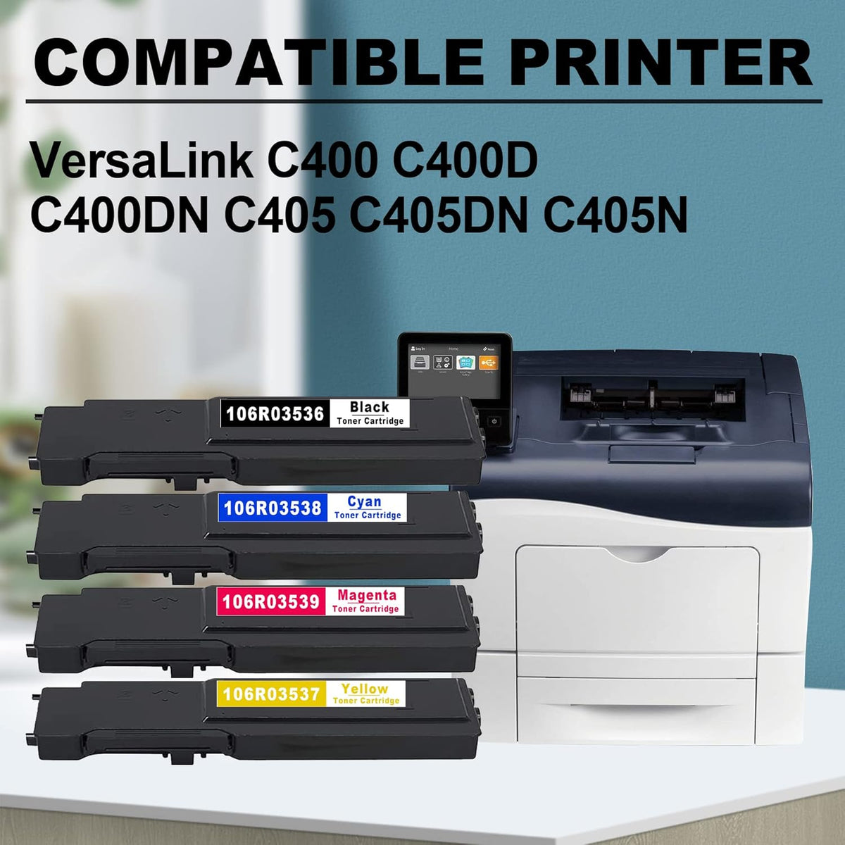 5 PK Toner Cartridge for Xerox C400 C405 Printer G49199