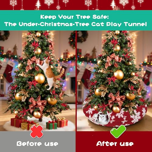 Christmas Snowflake Print Cat Tunnel R82915
