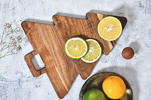 Organic Acacia Cutting Chopping Board with Handles W503229