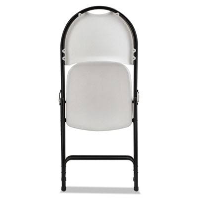 White/Black Anthracite Molded Resin Folding Chair, 4/Carton Y344936