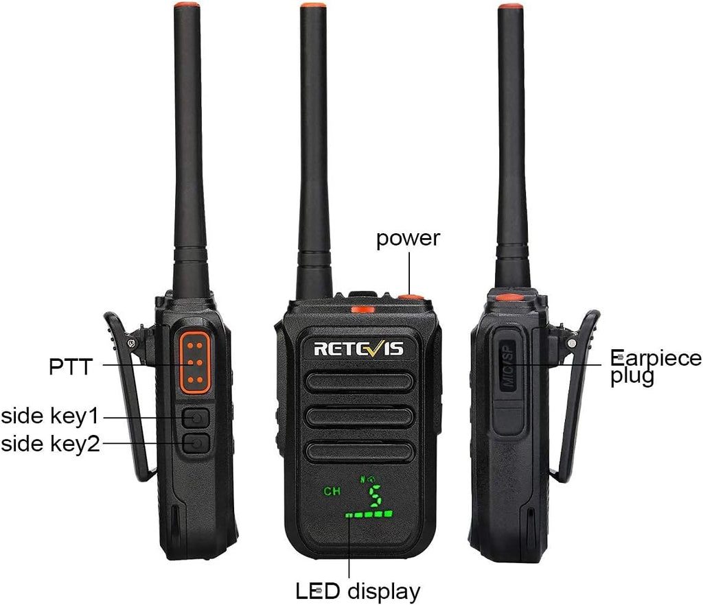MURS Radio Walkie Talkies Rechargeable 1500mAh 2 Pack W445