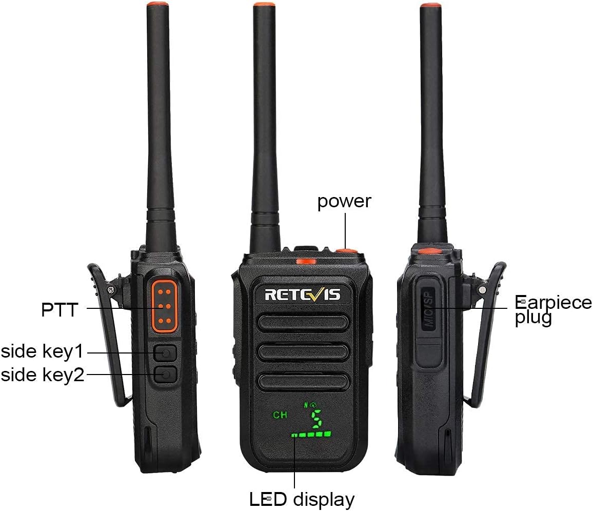 MURS Radio Walkie Talkies Rechargeable 1500mAh 2 Pack W445