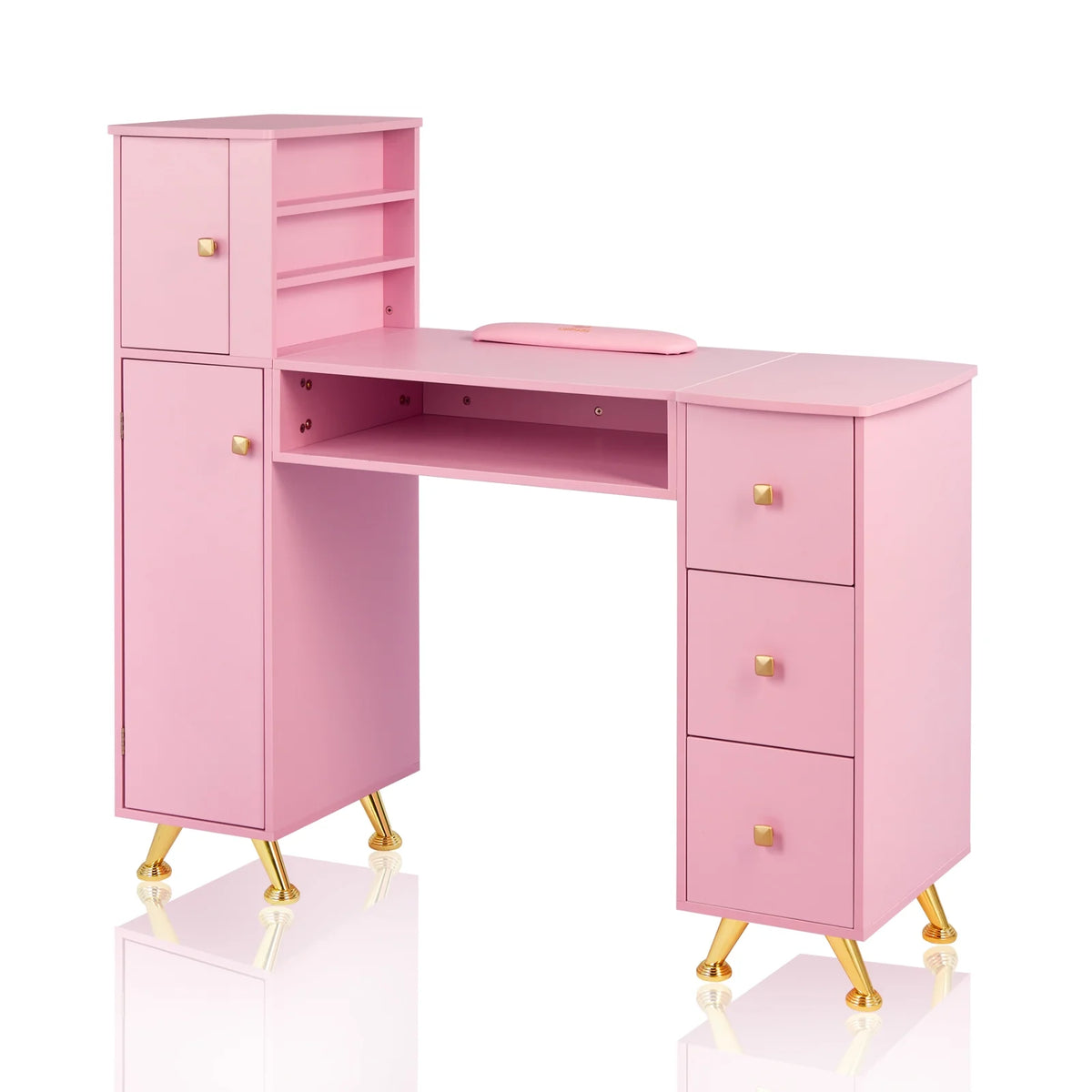 Pink Manicure Table with Wrist Rest Q269