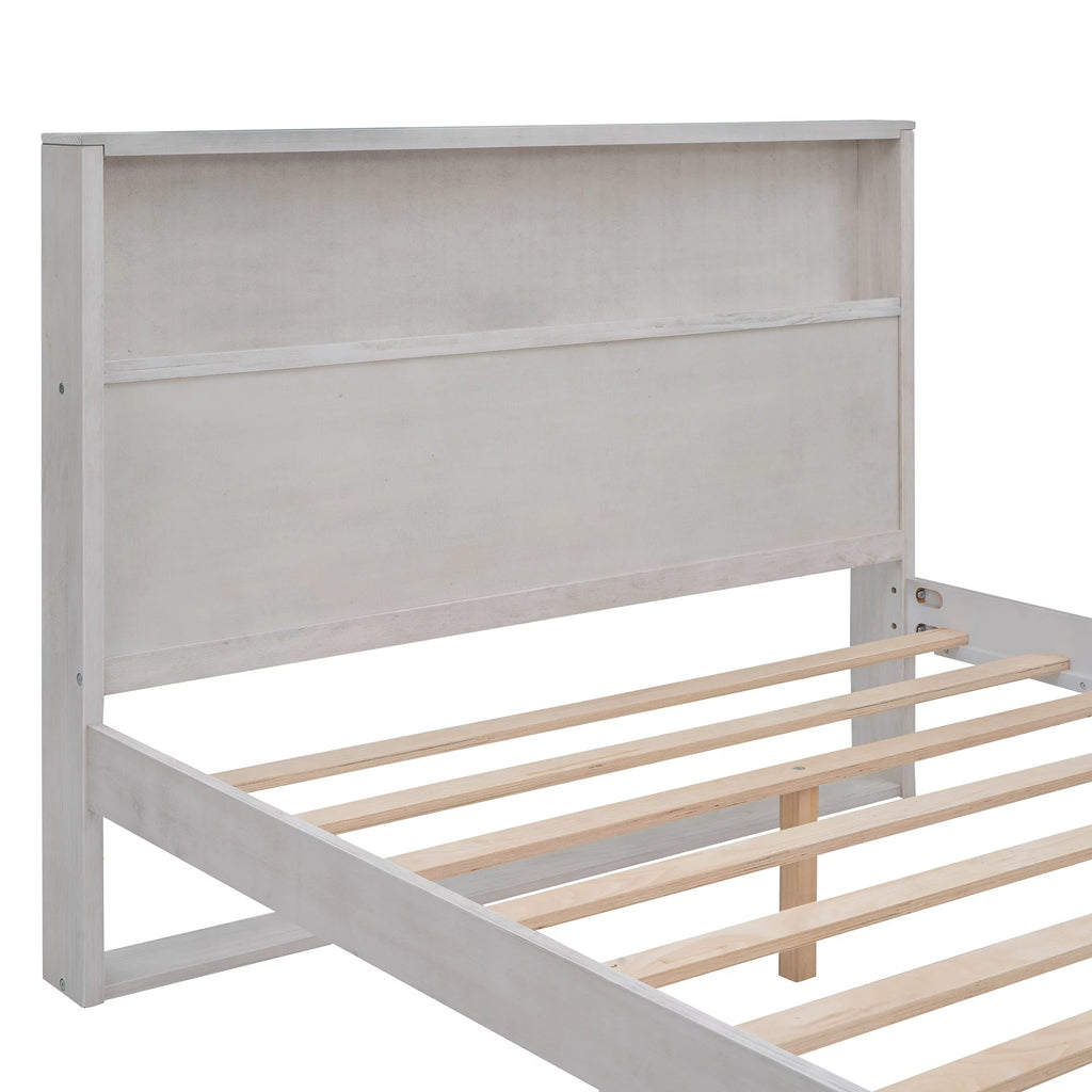 Full Size Platform Bed with Nightstand and Dresser Y638